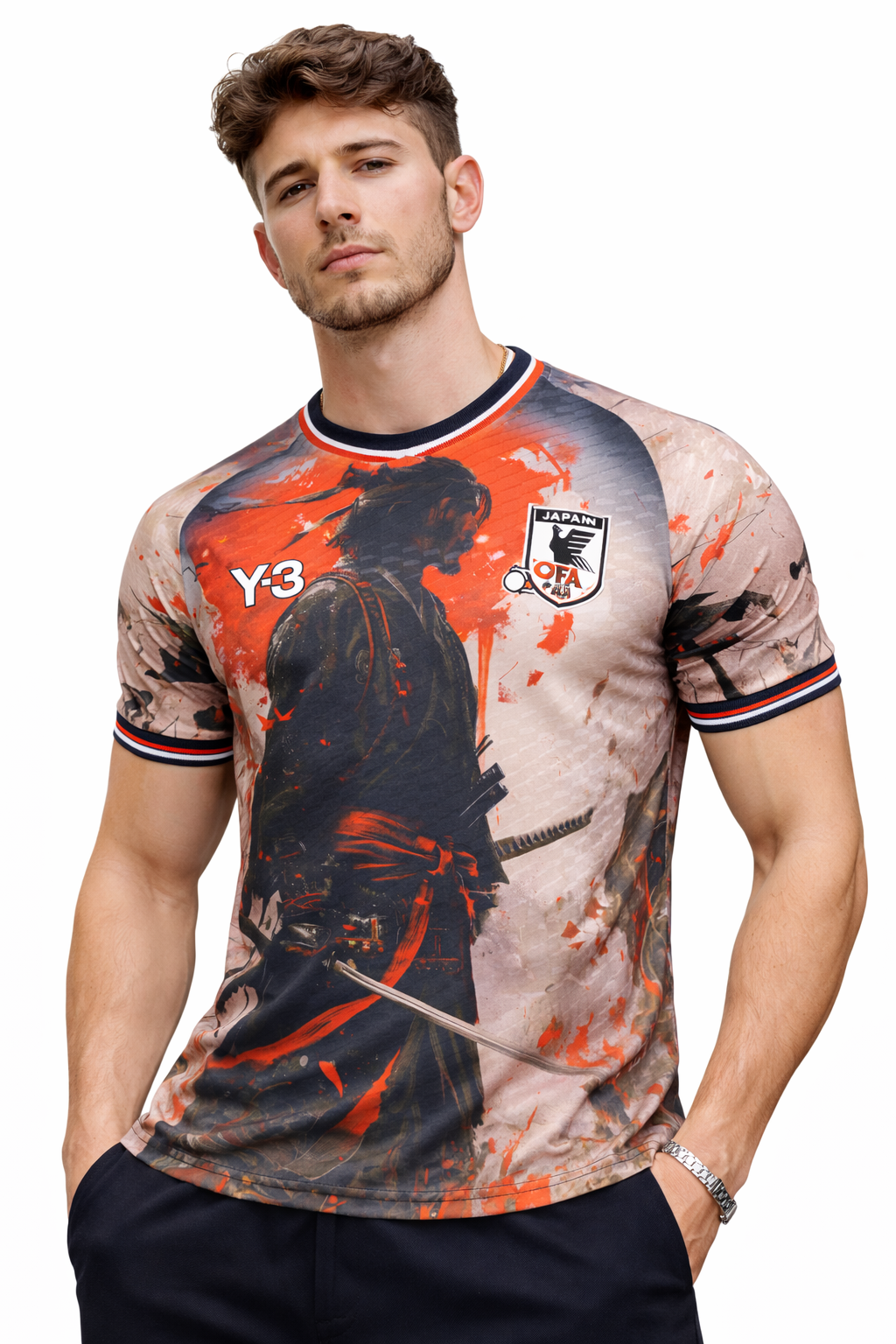 Maillot Samouraï Rouge – Guerrier Japonais Y-3